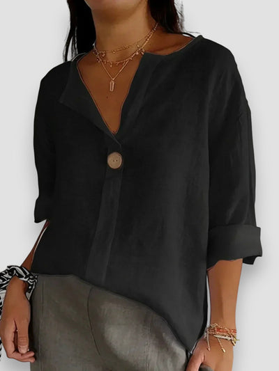 Sofia™ | Afslappet Bluse Med V-hals