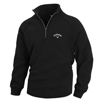 Callaway Heritage bomuldstrøje med halv lynlås