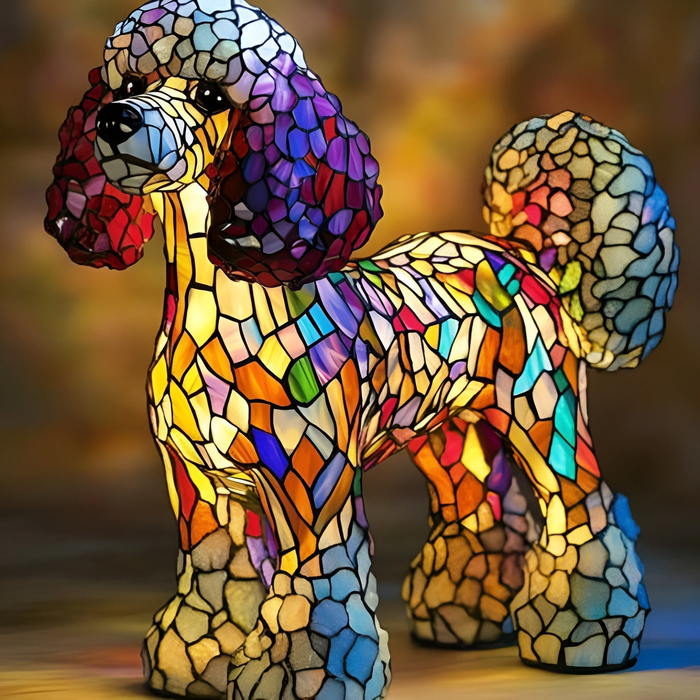 Popcorn – Glasmalet Lampe