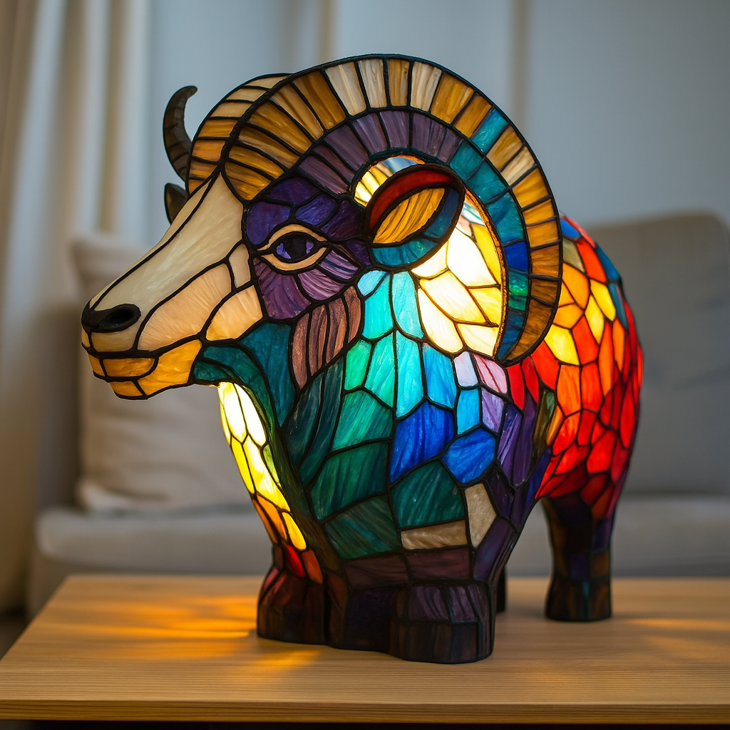 Manchinha – Glasmalet Lampe