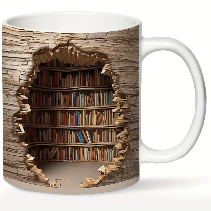 Magisk varmeskiftende biblioteksudsigtskrus - Forsvindende bogreolkaffekop