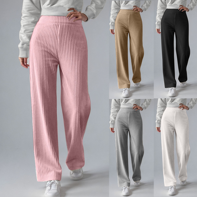 Everly - Ribstrikkede joggingbukser