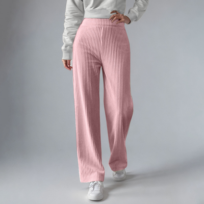 Everly - Ribstrikkede joggingbukser