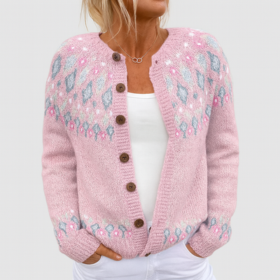 Elva™ | Løsstrikket Cardigan med Mønster