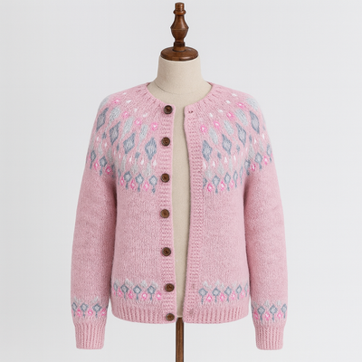 Elva™ | Løsstrikket Cardigan med Mønster