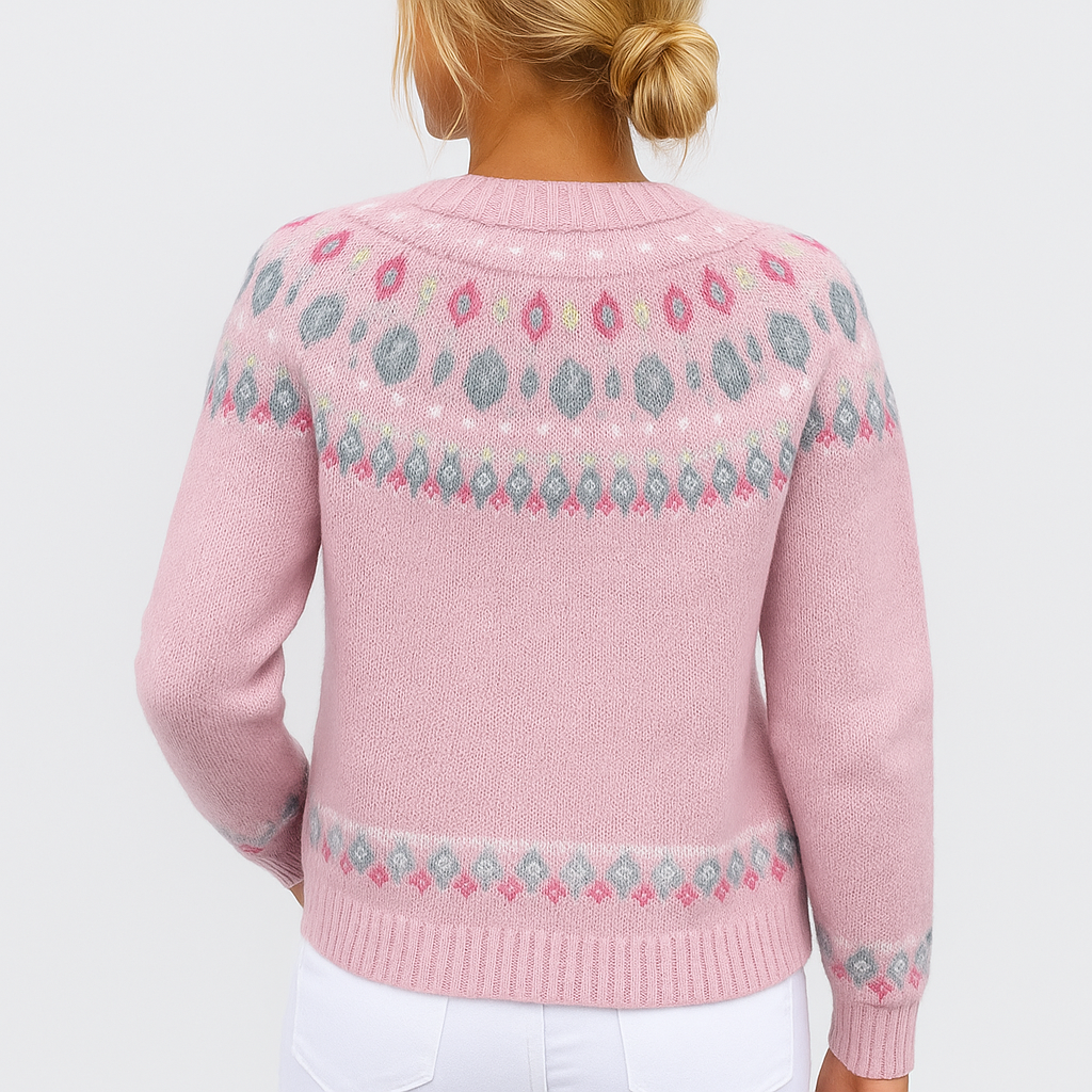 Elva™ | Løsstrikket Cardigan med Mønster