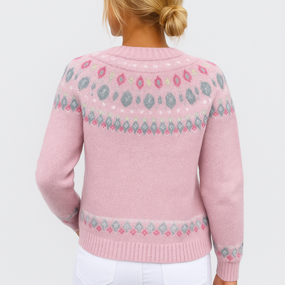 Elva™ | Løsstrikket Cardigan med Mønster