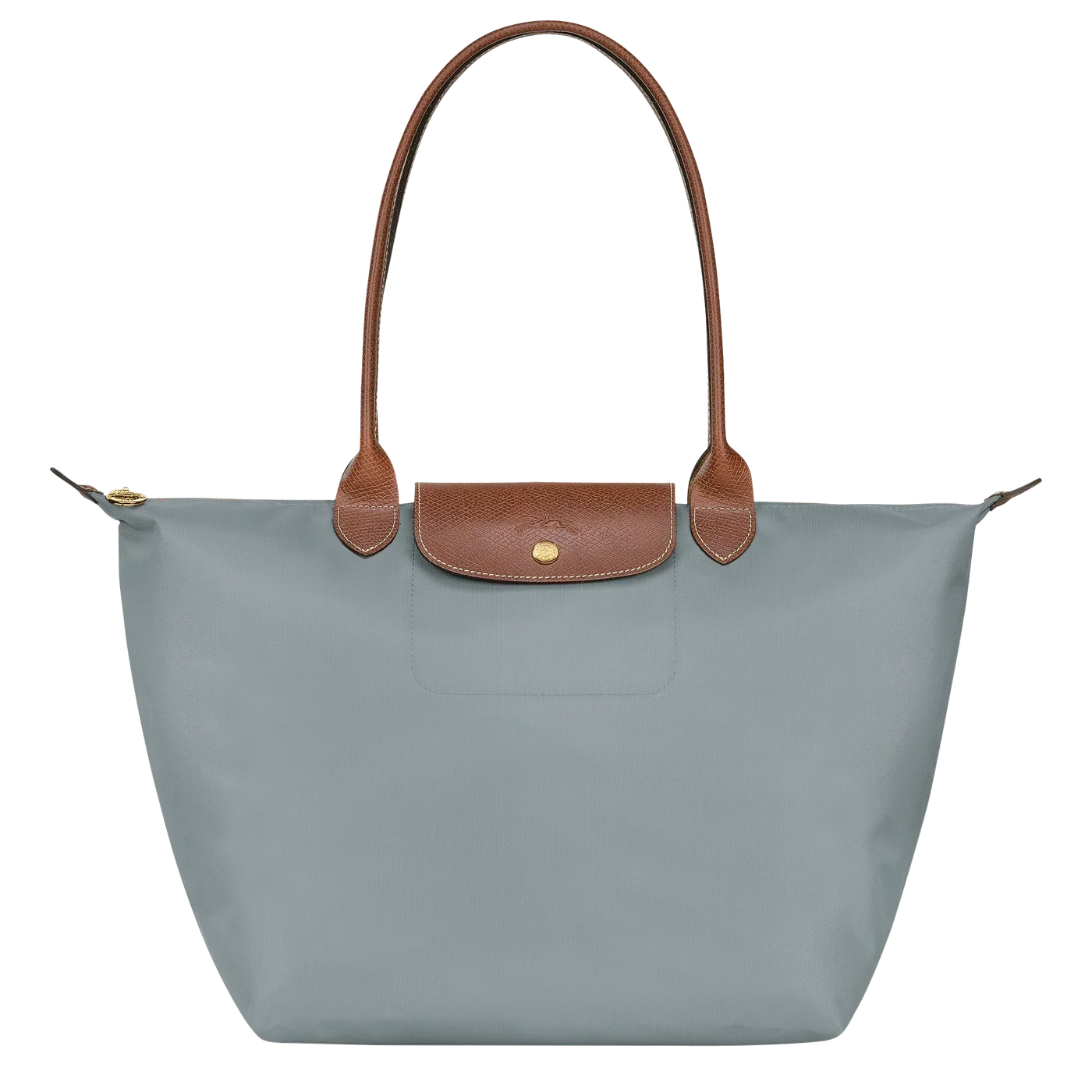 Longchamp - Stor Le Pliage Tote, Stål