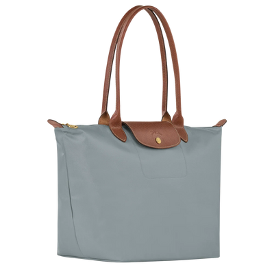 Longchamp - Stor Le Pliage Tote, Stål