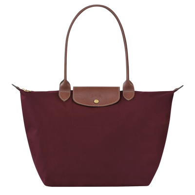 Longchamp - Stor Le Pliage Tote, Bordeauxrød