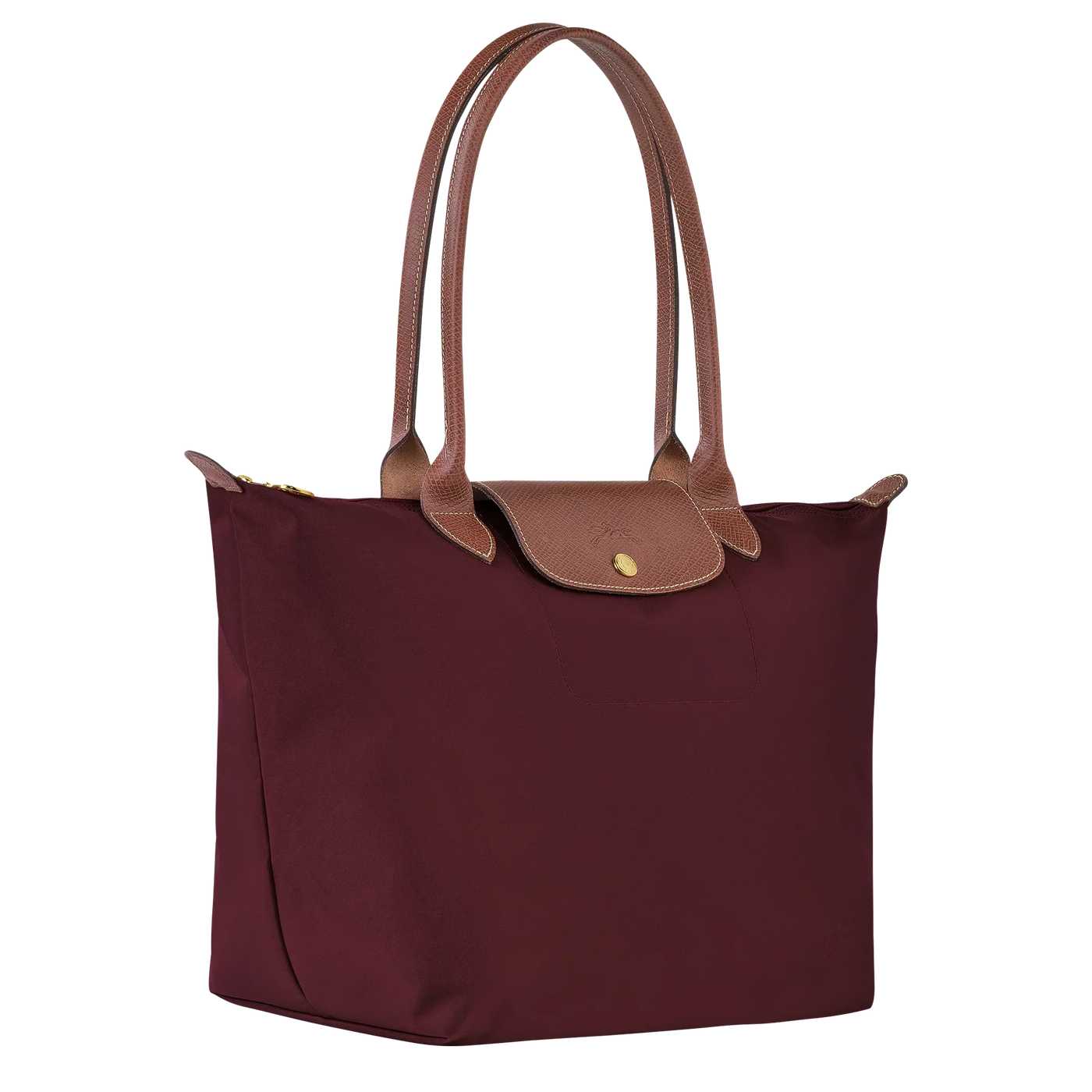 Longchamp - Stor Le Pliage Tote, Bordeauxrød