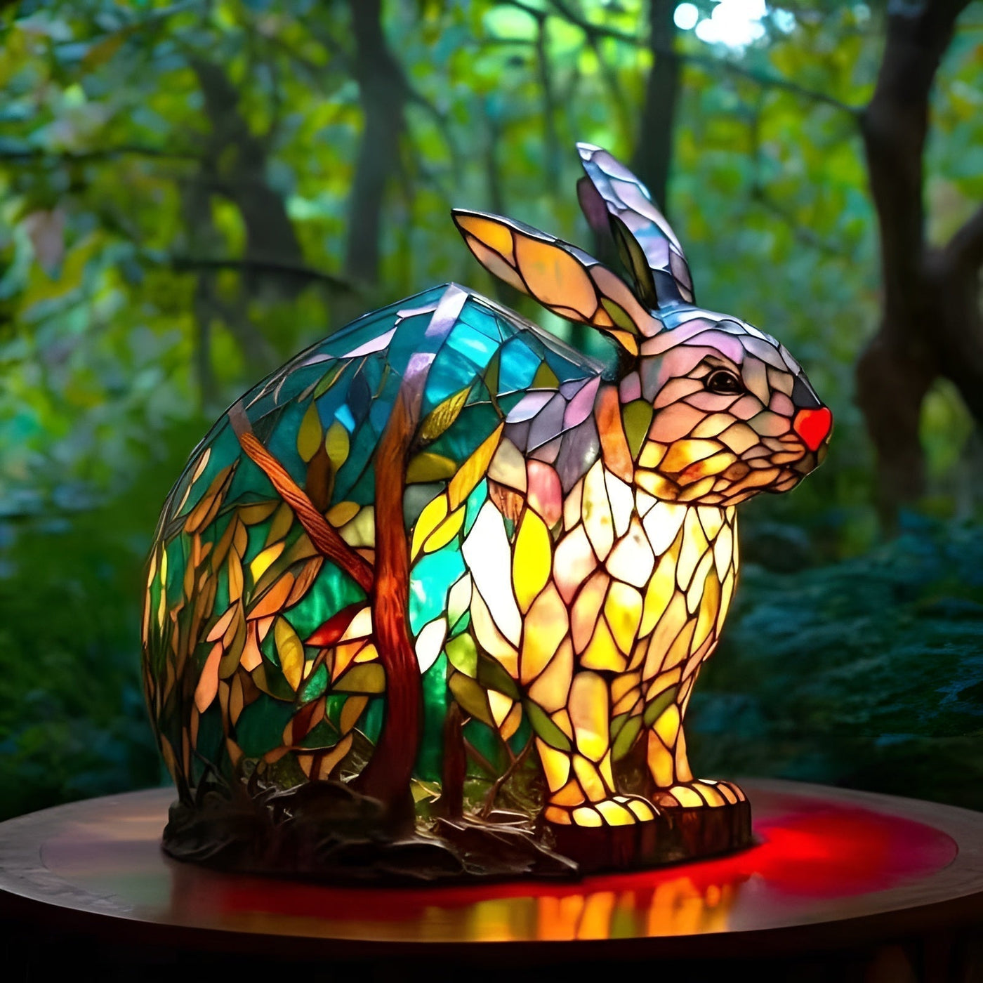 Dudu – Glasmalet Lampe