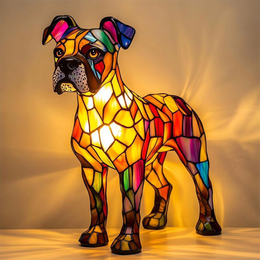 Tyson - Glasmalet Lampe