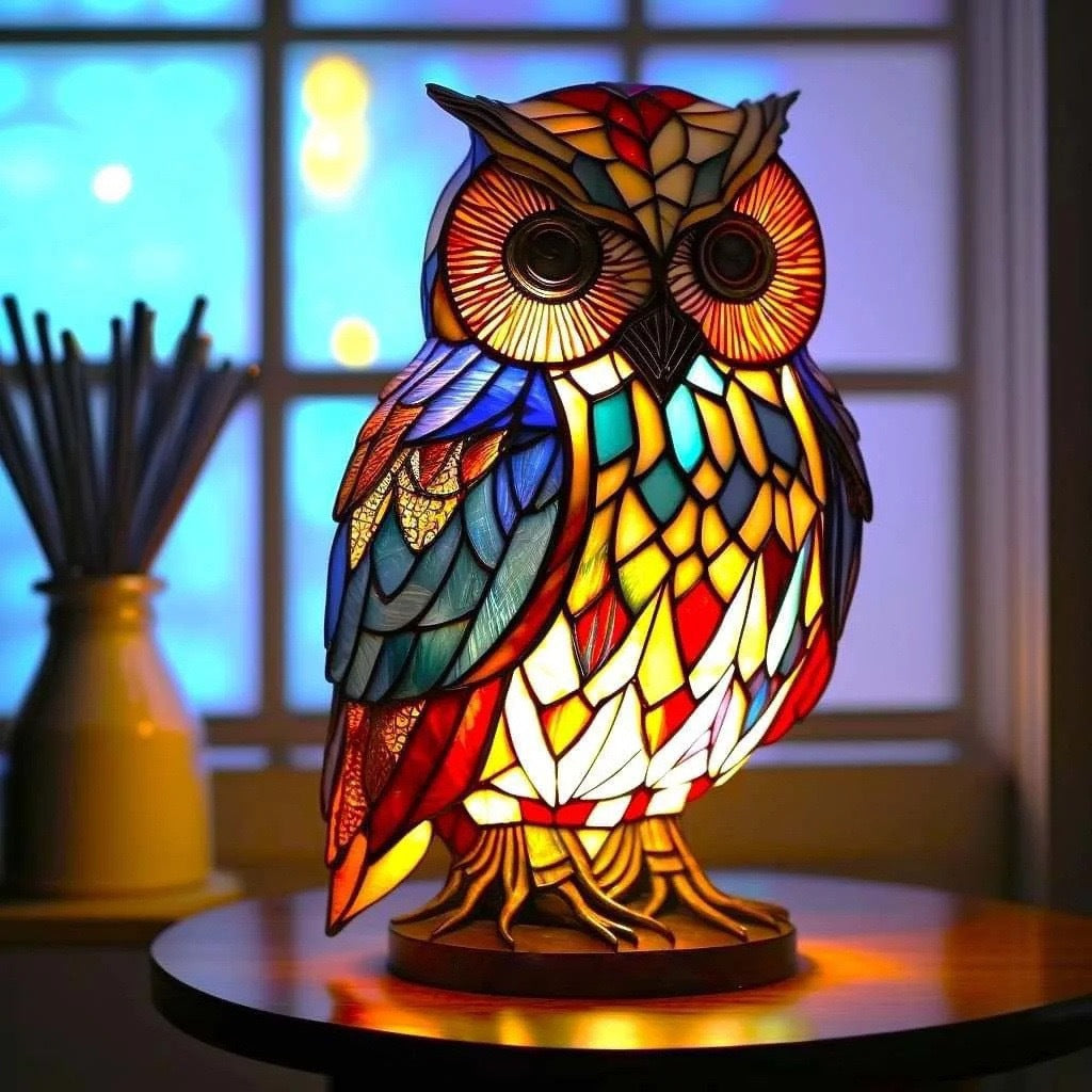 Kalle - Glasmalet Lampe