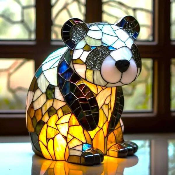 Fifi- Glasmalet Lampe