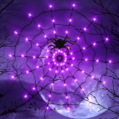 WebaGlow – Halloween-edderkoppespindslys med uhyggelig charme