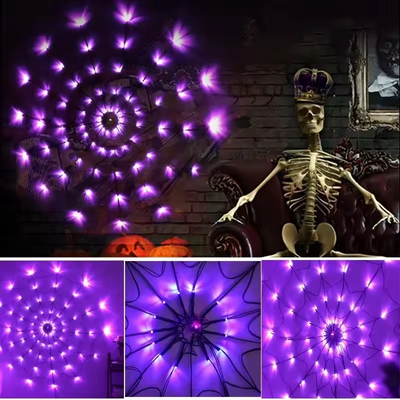 WebaGlow – Halloween-edderkoppespindslys med uhyggelig charme
