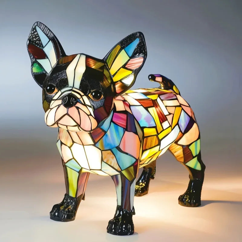 Muffin- Glasmalet Lampe