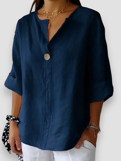 Sofia™ | Afslappet Bluse Med V-hals