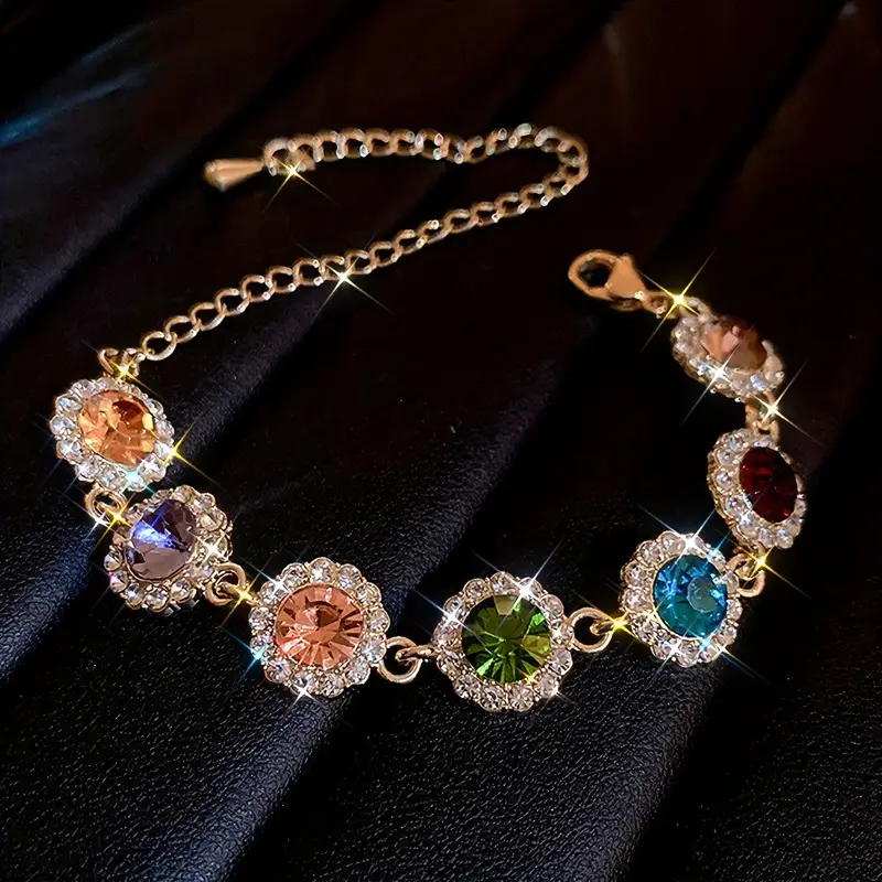 Farverigt Zirconia armbånd