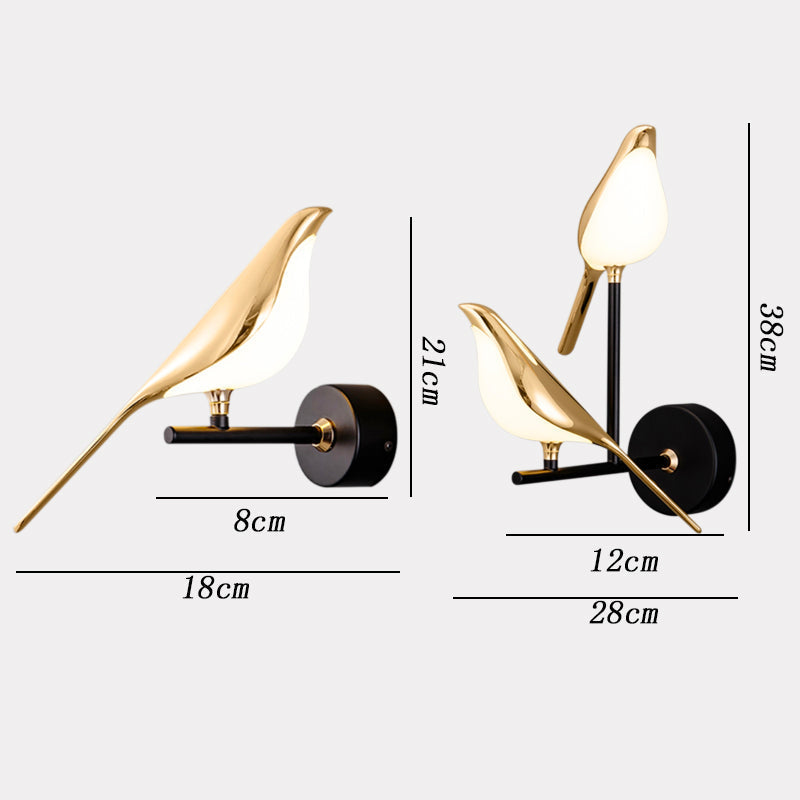 MrBird™ | Aplique de pared moderno con forma de aves